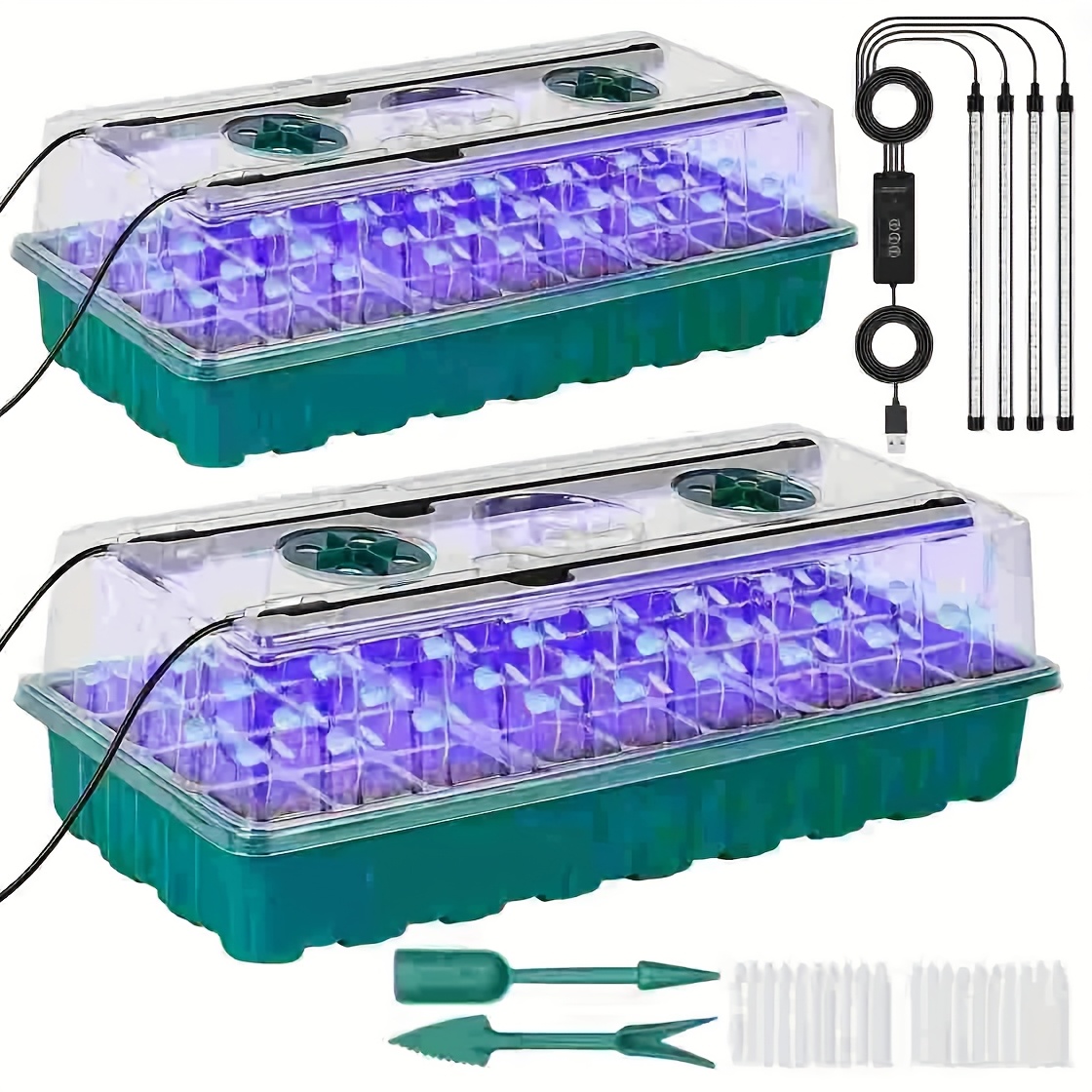 Humidity Dome Kit - Baki Semai 72 Sel dengan Lampu